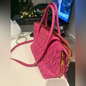 Miu Miu Pink Quilted Shoulder Bag